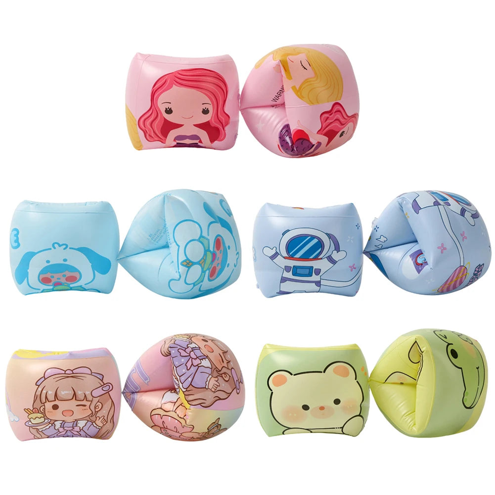 Cute Swim Floater Sleeves Inflatable Swimming Arm Float Rings Safe Swim Floating Rings for Kids Toddlers and Adults