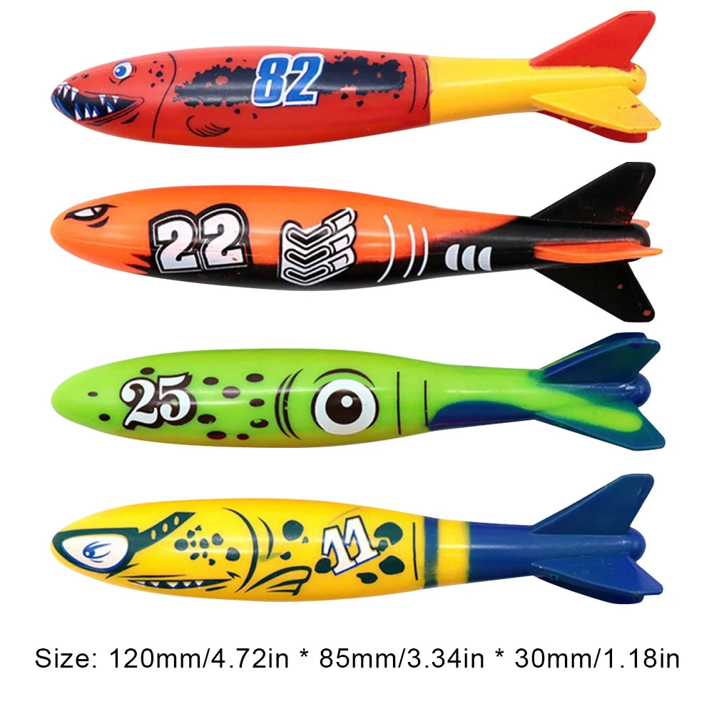 4Pcs Summer Pool Diving  Multicolor Cartoon Pool Sinking  Creative Throwing Dive Water  Swimming Pool Accessories