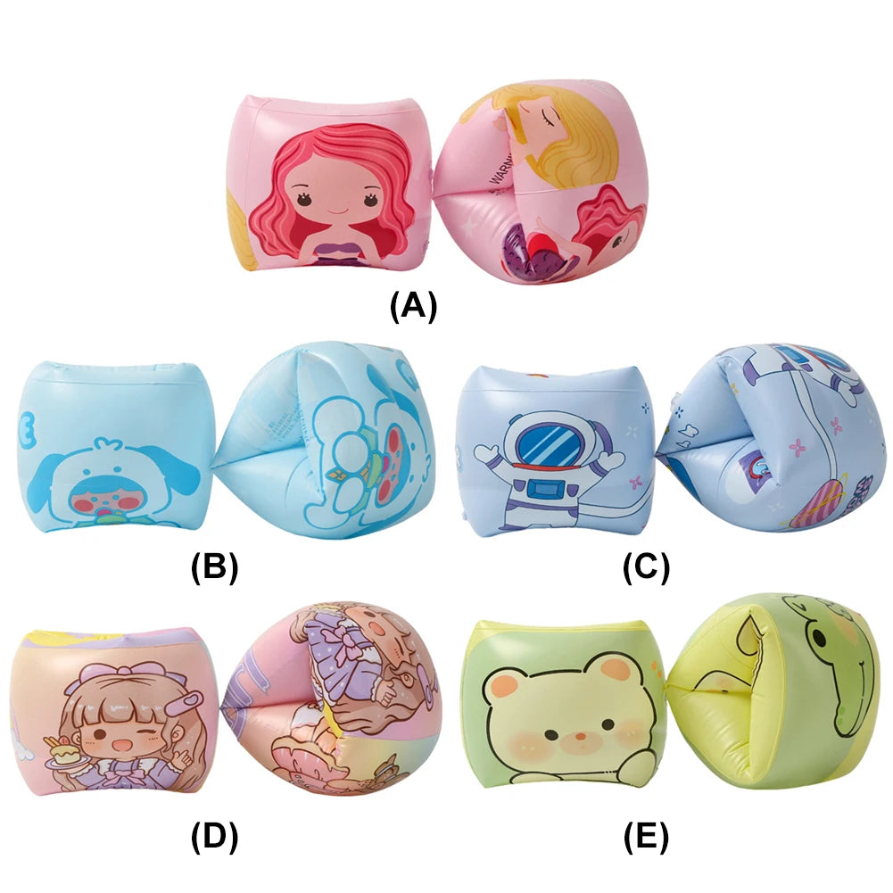 Cute Swim Floater Sleeves Inflatable Swimming Arm Float Rings Safe Swim Floating Rings for Kids Toddlers and Adults
